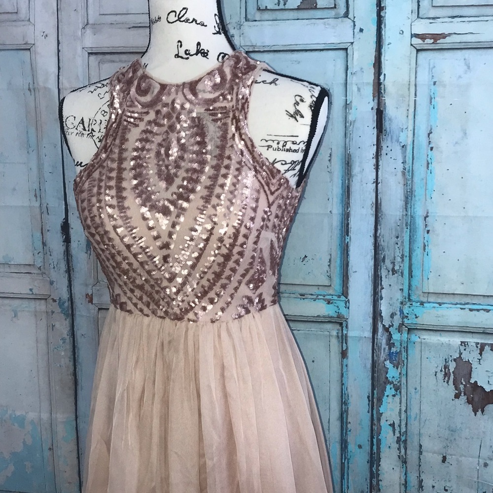 NWT Bell of the balk Rose Gold gown